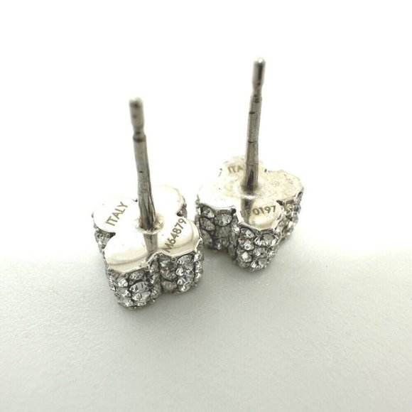 Authentic LOUIS VUITTON M64879 Bookle Dreille Fast Flower Strass Stud Pierce Met - Picture 6 of 9